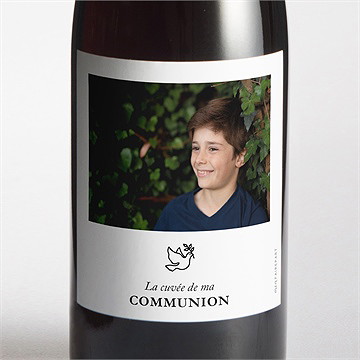 Etiquette de bouteille communion happy