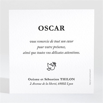 Remerciement communion happy - Dos de la carte