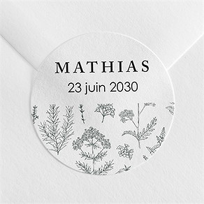 Sticker baptême voeux et jouy