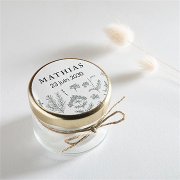 Sticker baptême voeux et jouy - Mise en situation