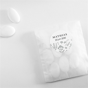 Sticker baptême voeux et jouy - Mise en situation