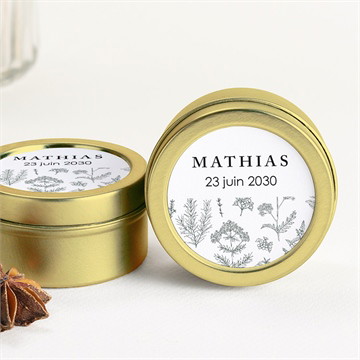 Bougie baptême voeux et jouy