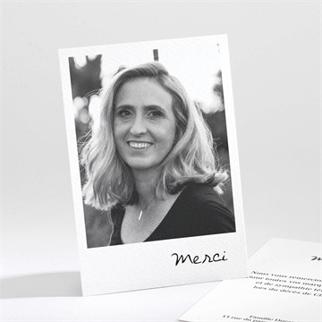 Remerciement décès souvenir portrait