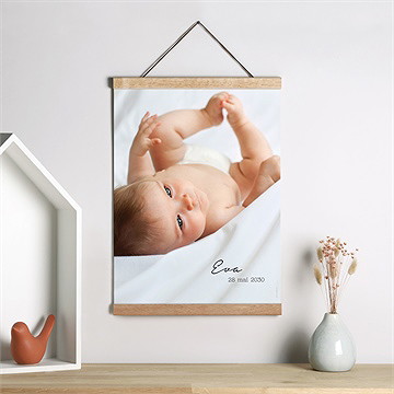 Affiche naissance petit compère - Mise en situation