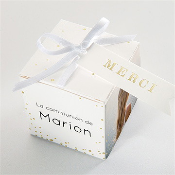 Boîte de dragées communion cadeau de communion - Dessus de la boîte