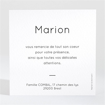 Remerciement communion cadeau de communion - Dos de la carte