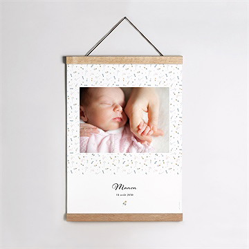 Affiche naissance bracelet love