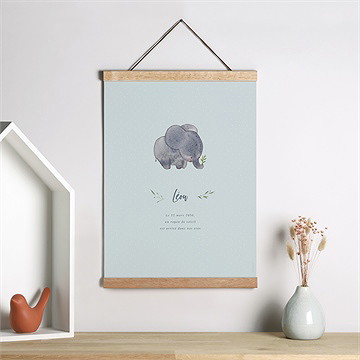 Affiche naissance chouchou - Mise en situation