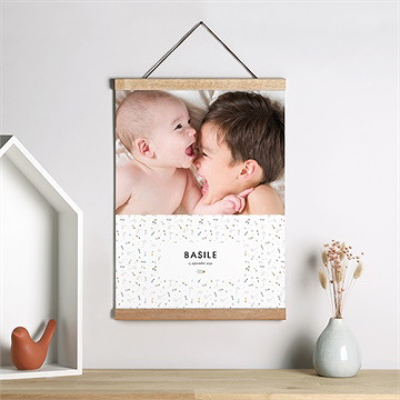 Affiche naissance petit chouchou - Mise en situation