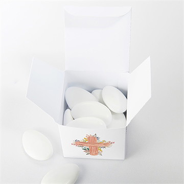 Boîte de dragées communion symboles et foi - Intérieur de la boîte