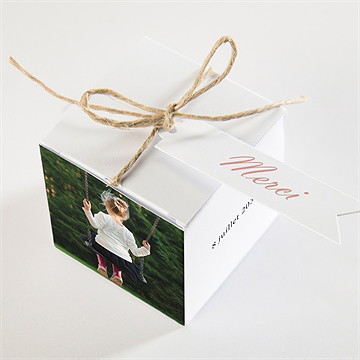 Boîte de dragées baptême un jour merveilleux - Dessus de la boîte