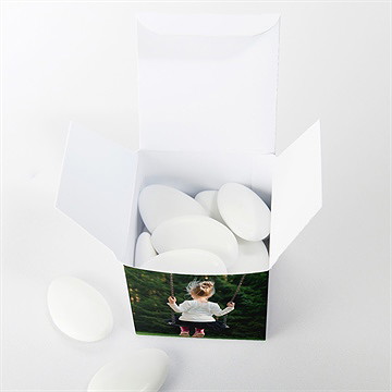 Boîte de dragées baptême un jour merveilleux - Intérieur de la boîte