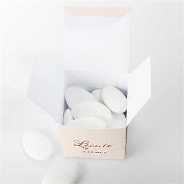 Boîte de dragées baptême lovely vintage - Dessus de la boîte