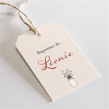 Etiquette baptême lovely vintage