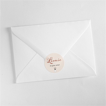 Sticker baptême lovely vintage - Mise en situation