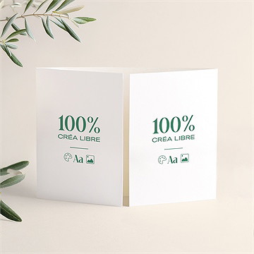 Faire-part mariage création vierge pliée