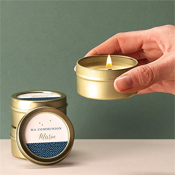 Bougie communion relief - Bougie allumée