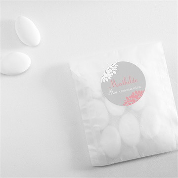 Sticker communion colombe et fleurs - Mise en situation