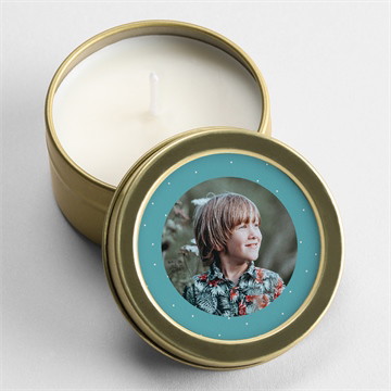 Bougie communion tampon étoilé