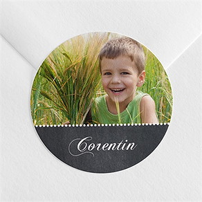 Sticker communion mon ange bleu