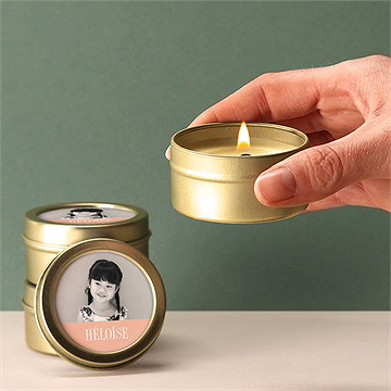 Bougie communion ma lumière - Bougie allumée