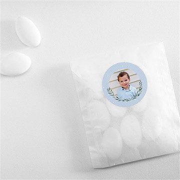 Sticker communion doux flocons - Mise en situation