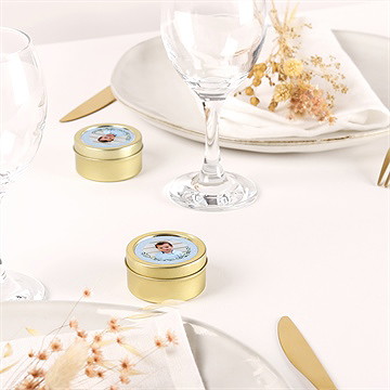 Bougie communion doux flocons - Mise en situation