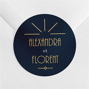 Sticker mariage art déco - Mise en situation