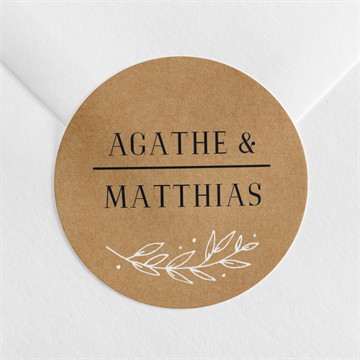 Sticker mariage kraft champêtre