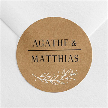 Sticker mariage kraft champêtre