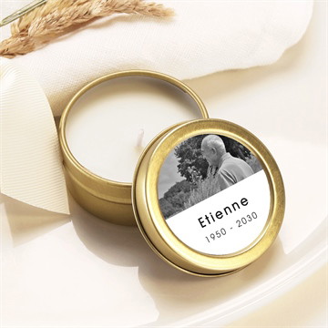 Bougie souvenir hommage tout en image