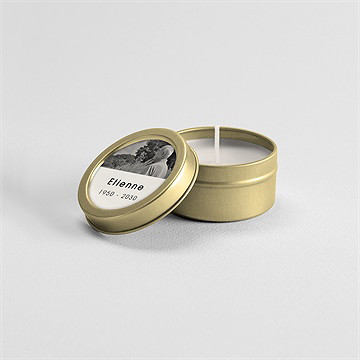 Bougie souvenir hommage tout en image - Mise en situation