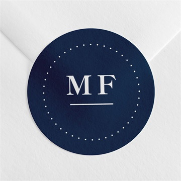 Sticker mariage bleu romantique