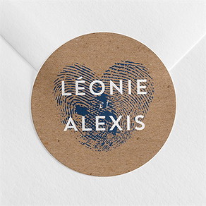 Sticker mariage uniques empreintes