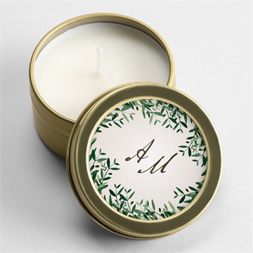 Bougie mariage ronde de bonheur