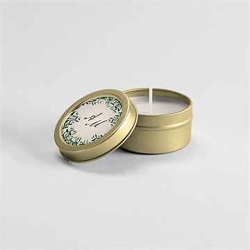 Bougie mariage ronde de bonheur - Mise en situation