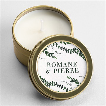 Bougie mariage fusion végétale