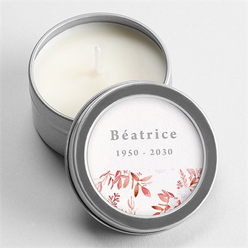 Bougie souvenir gravure et initiale