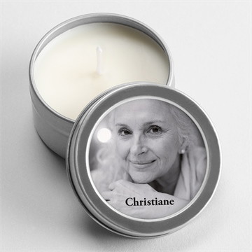 Bougie souvenir tendrement en photo