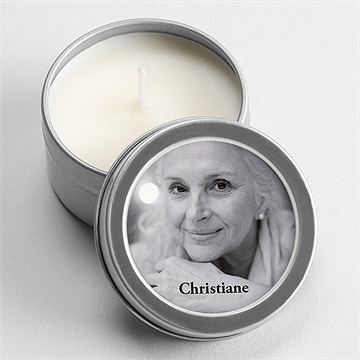 Bougie souvenir tendrement en photo