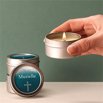 Bougie souvenir hommage familial - Bougie allumée