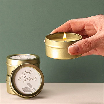 Bougie mariage élégance - Mise en situation