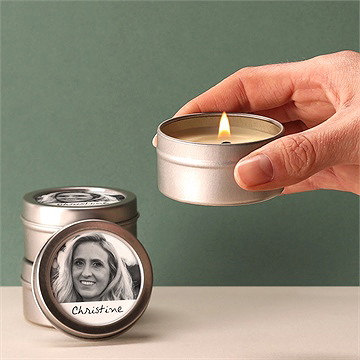 Bougie souvenir souvenir portrait - Bougie allumée