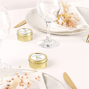 Bougie mariage lettre moderne - Mise en situation