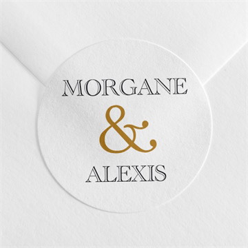 Sticker mariage lettre moderne