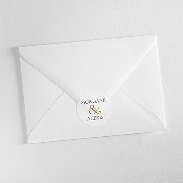 Sticker mariage lettre moderne - Mise en situation