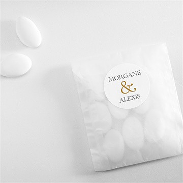 Sticker mariage lettre moderne - Mise en situation