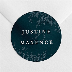 Sticker mariage bleu royal