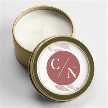 Bougie mariage élégance rose