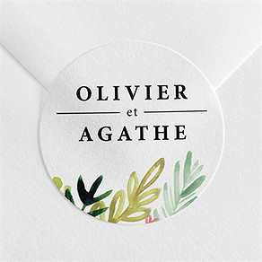 Sticker mariage fraîcheur champêtre